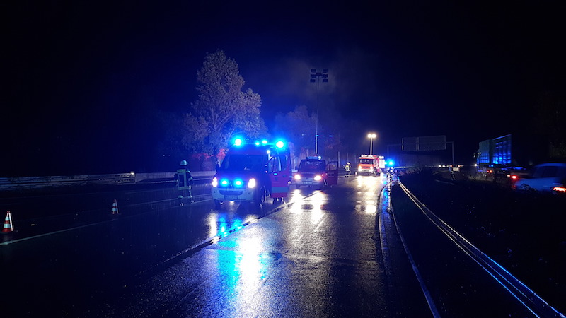 Betriebsmittelauslauf nach Verkehrsunfall